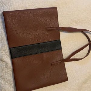 Brown vegan leather purse